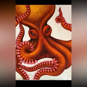 Octopus Drawing 9x12”